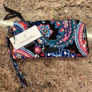 Vera Bradley RFID Tech Phone Wristlet Wallet Haymarket Paisley NWT $59